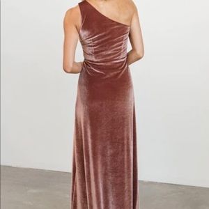 Velvet maxi dress - color : ROSE